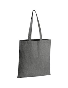 Τσάντα από ανακυκλωμένο βαμβάκι με μακρύ χερούλι μαύρη Υ42x37,5x2εκ. Δυνατότητα εκτύπωσης