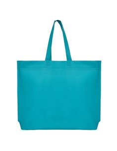 Τσάντα non woven μπλε Υ40x54x10εκ πιέτα. Δυνατότητα εκτύπωσης