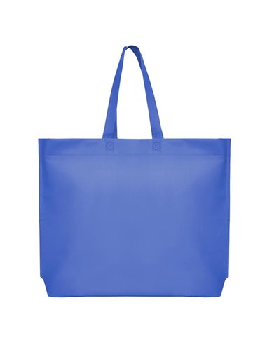 Τσάντα non woven μπλε σκούρο Υ40x54x10εκ πιέτα. Δυνατότητα εκτύπωσης