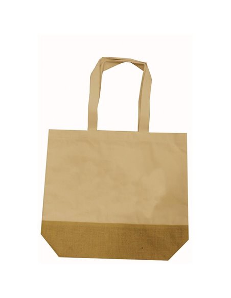 Τσάντα από καμβά και σκληρή βάση από λινάτσα Υ35x41x12εκ.