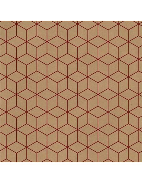 Next χαρτί περιτυλίγματος κραφτ "geometric" 16 φύλλα 70x100εκ. 70γρ.