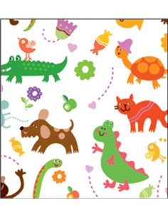 Next χαρτί περιτυλίγματος 16 φύλλα 70x100εκ. "ζωάκια"