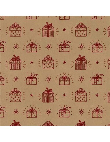 Next χαρτί περιτυλίγματος κραφτ "κουτί δώρου" 16 φύλλα 70x100εκ. 70γρ.