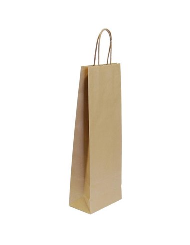 Next χάρτινη τσάντα κρασιού καφέ με στριφτό χερούλι Υ39x14x8εκ.