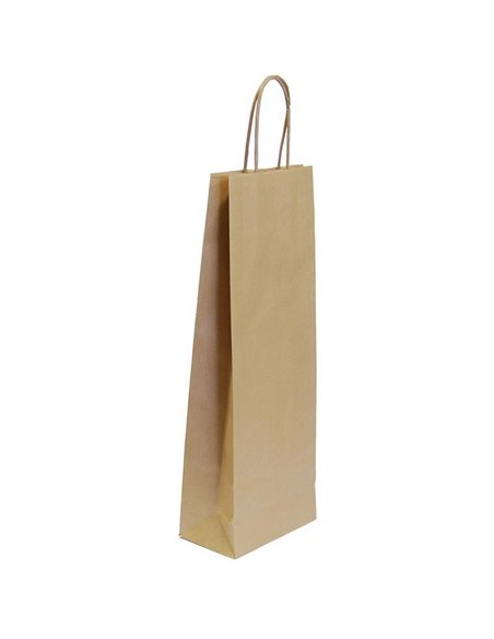 Next χάρτινη τσάντα κρασιού καφέ με στριφτό χερούλι Υ39x14x8εκ.