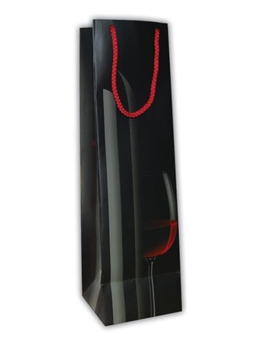 Next χάρτινη τσάντα κρασιού μαύρη Υ40,5x11,5x11,5