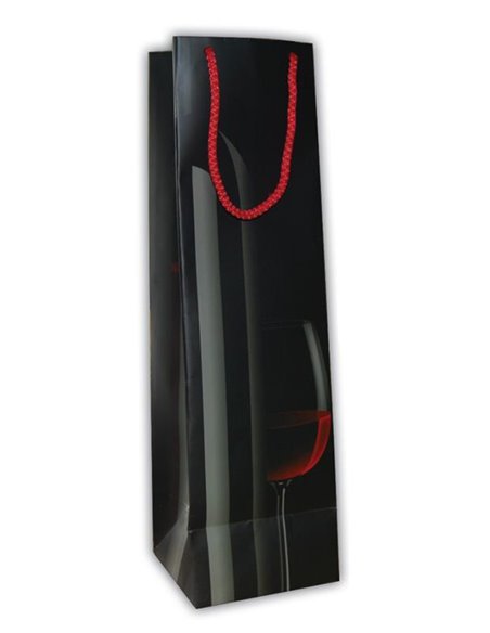 Next χάρτινη τσάντα κρασιού μαύρη Υ40,5x11,5x11,5