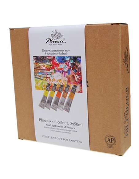 Phoenix σετ χρωμάτων λαδιού "Sun light" 5 τεμάχια, 50ml/τεμ.