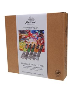 Phoenix σετ χρωμάτων λαδιού "Nature's Greens" 5 τεμάχια, 50ml/τεμ.