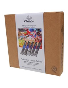 Phoenix σετ χρωμάτων λαδιού "Deep Blues" 5 τεμάχια, 50ml/τεμ.