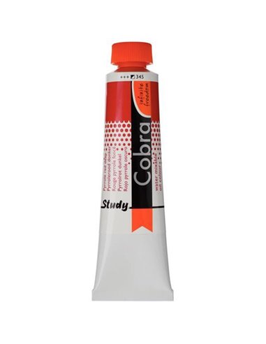 Talens Cobra Study water mixable oil 345 pyrrole red deep 40ml.