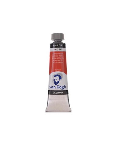 Talens van gogh χρώμα λαδιού 393 red azo medium 20ml