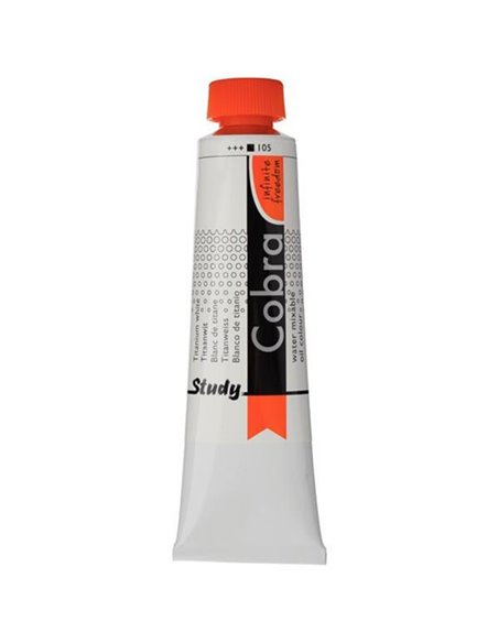 Talens Cobra Study water mixable oil 105 titanium white 40ml.