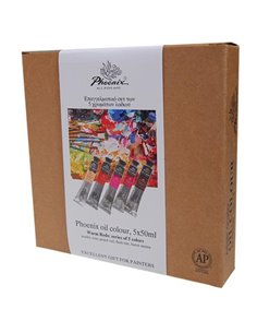 Phoenix σετ χρωμάτων λαδιού "Warm Reds" 5 τεμάχια, 50ml/τεμ.