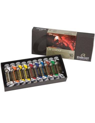Talens Rembrandt σετ 10 χρώματα λαδίου των 15ml
