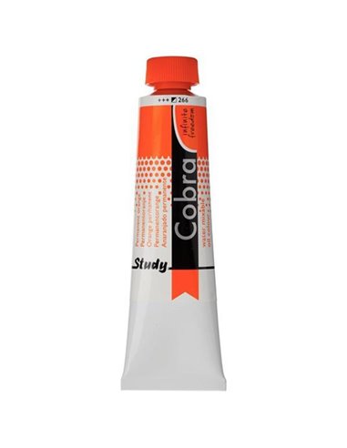 Talens Cobra Study water mixable oil 266 perm. orange 40ml.