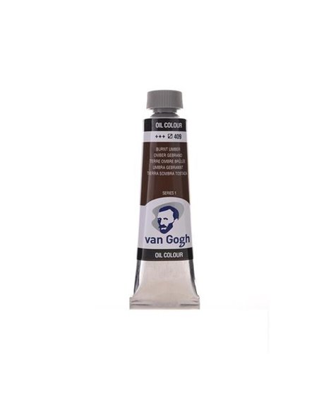 Talens van gogh χρώμα λαδιού 409 burnt umber 200ml