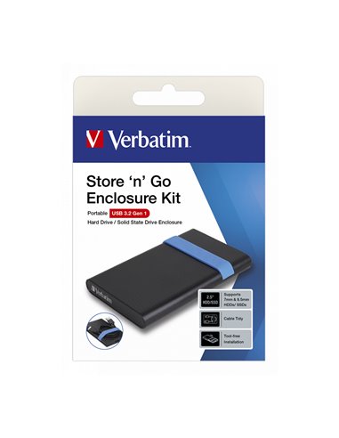 VERBATIM HDD-SSD ENCLOSURE KIT 2.5" USB 3.2 53106
