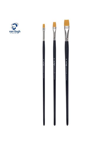 Talens van gogh σετ 3 πινέλα πλακέ Νο 8,12,16