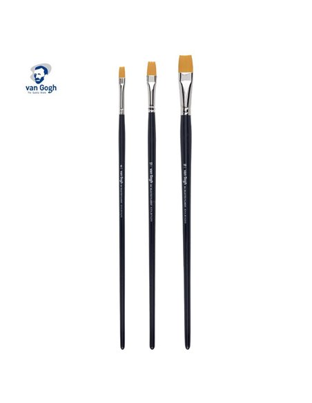 Talens van gogh σετ 3 πινέλα πλακέ Νο 8,12,16