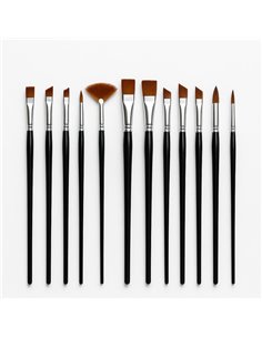 Πινέλα ζωγραφικής κοντής λαβή σετ 12 τεμαχίων