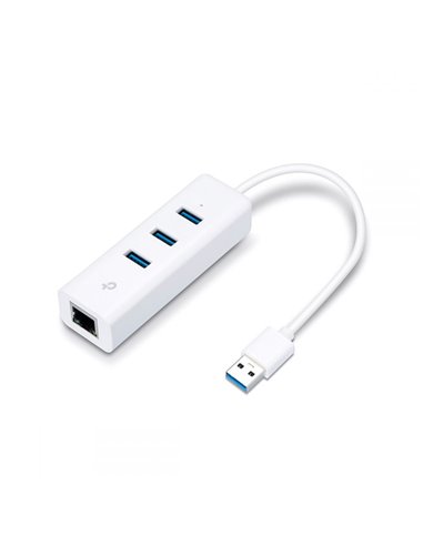 USB 3.0 3 Ports Hub Gigabit Ethernet Adapter UE330