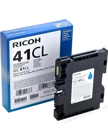 Gel Color Laser Ricoh GLGC41CL 405766 Cyan 600 Pgs