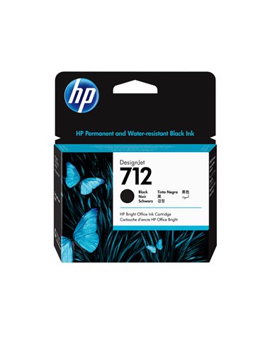 HP 712 80-ml Black DesignJet Ink Cartridge