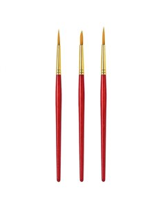 Πινέλα ζωγραφικής κοντή λαβή σετ 3 τεμαχίων