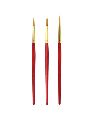 Πινέλα ζωγραφικής κοντή λαβή σετ 3 τεμαχίων