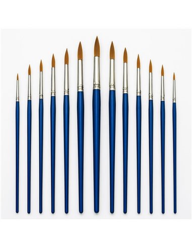 Πινέλα ζωγραφικής κοντή λαβή σετ 12 τεμαχίων
