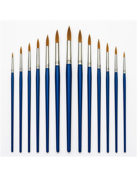 Πινέλα ζωγραφικής κοντή λαβή σετ 12 τεμαχίων