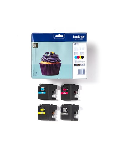 Ink Brother LC-123VALBP Value Pack  Black, Cyan, Magenta, Yellow  - 2,4k