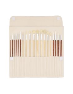 Πινέλα ζωγραφικής μακριά λαβή σετ 24 τεμαχίων σε θήκη