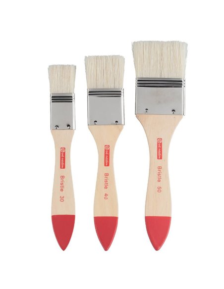 Talens σετ 3 πινέλα πλακέ Νο 30,40,50