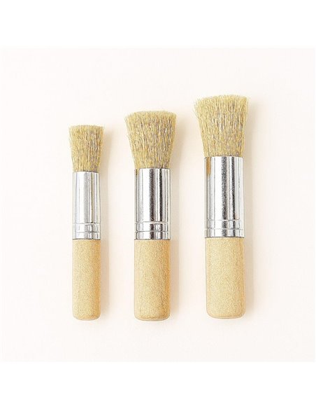 Πινέλα ζωγραφικής για stencil σετ 3 τεμαχίων