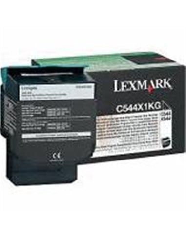 Toner Laser Lexmark C544X1K Black High Yield 6K Pgs