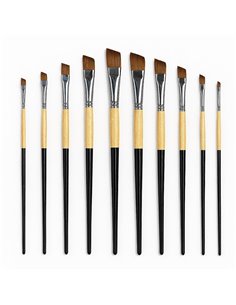 Πινέλα ζωγραφικής μακριά λαβή σετ 9 τεμαχίων slip μύτη