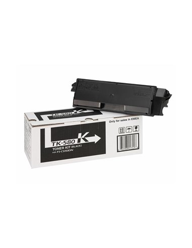 Toner Laser Kyocera Mita TK-580K Black - 3.5K Pgs