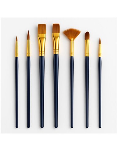 Πινέλα ζωγραφικής κοντής λαβής σετ 7 τεμαχίων