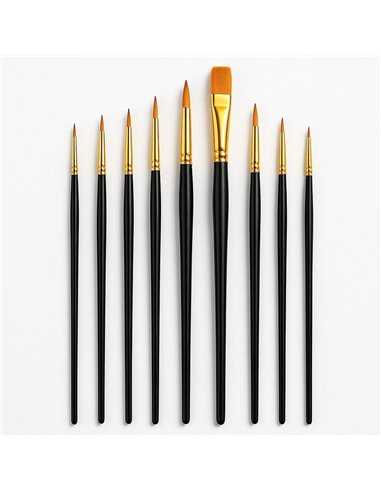 Πινέλα ζωγραφικής κοντή λαβή σετ 7 τεμαχίων