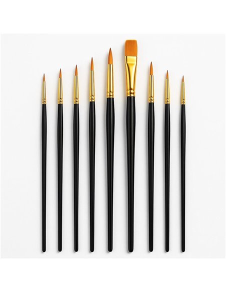 Πινέλα ζωγραφικής κοντή λαβή σετ 7 τεμαχίων