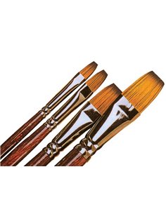 Πινέλο πλακέ με κοντή λαβή - συνθετική τρίχα Νο16