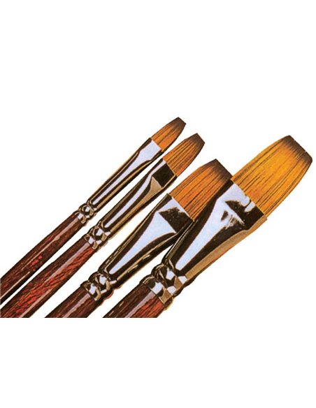 Πινέλο πλακέ με κοντή λαβή - συνθετική τρίχα Νο16