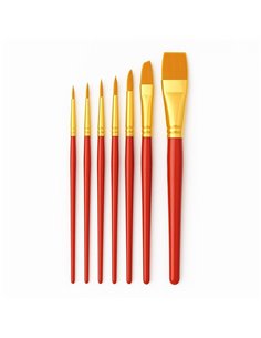 Πινέλα ζωγραφικής κοντής λαβής σετ 7 τεμαχίων