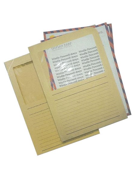 Ντοσιέ τύπου Γ μπεζ με παράθυρο Υ31x22εκ.