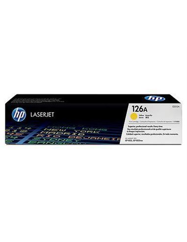 Toner Laser HP LJ Color CP1025 126A Yellow - 1K Pgs