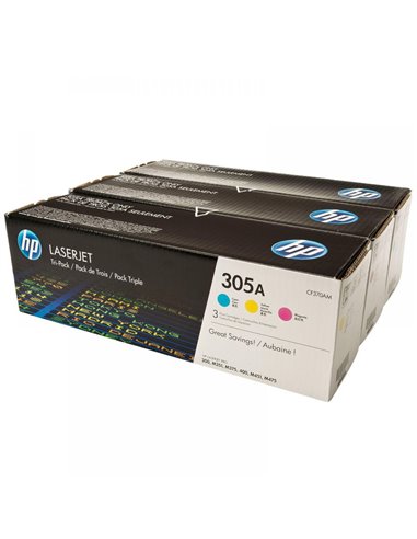 Toner Laser HP LJ Pro Color M451 305A CYM Tri-Pack