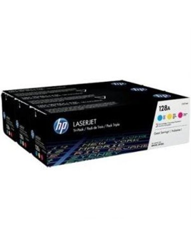Toner Laser HP LJ Pro Color CP1525 128A CYM Tri-Pack