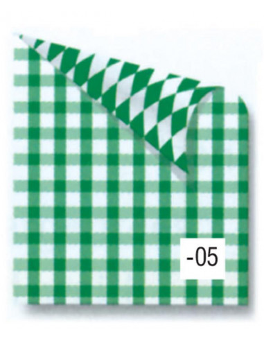 Rainbow χαρτόνι καρό πράσινο-λευκό 2 όψεων 50x70εκ.